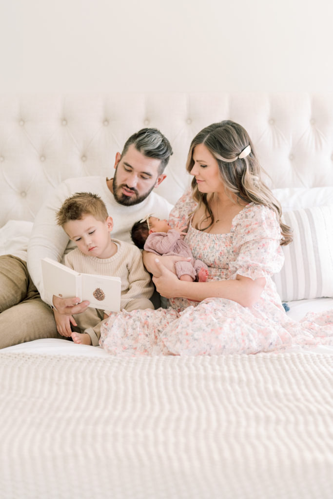 Winston Salem Newborn Photographers newborn session with family